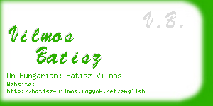 vilmos batisz business card